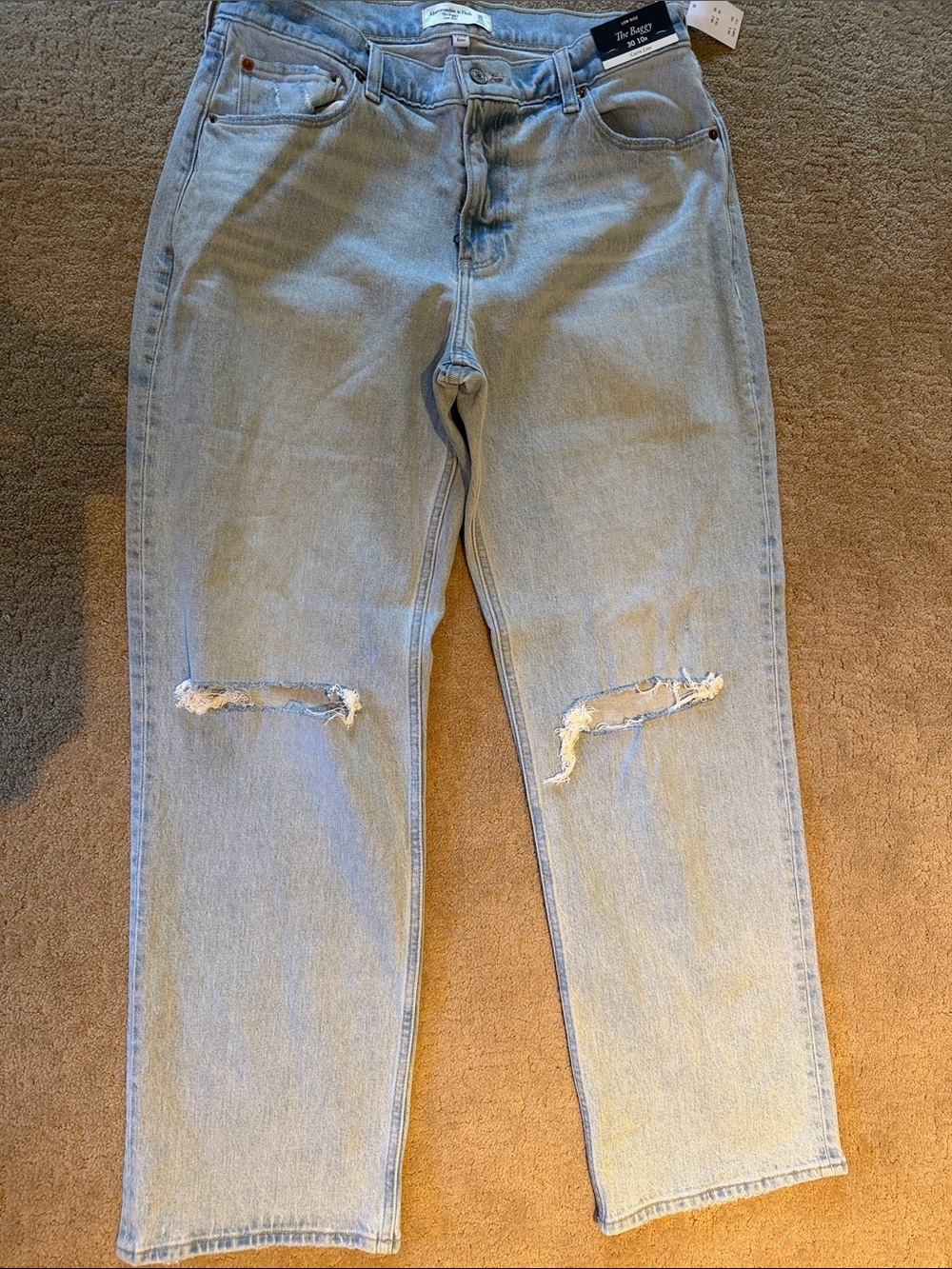 Abercrombie curve love low rise baggy
